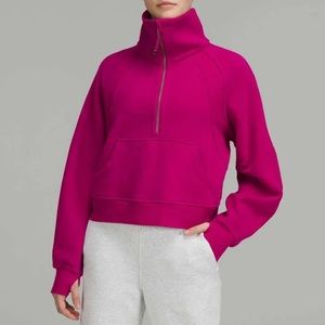 Lululemon Scuba Oversized Funnel-Neck Half Zip in Ripened Raspberry M/L